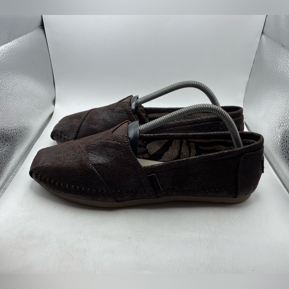 BOBS from Skechers Brown Suede leather Slip-On Loafers size 10